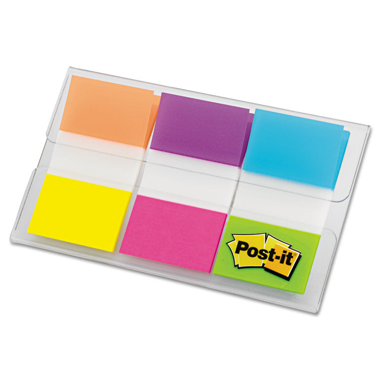 Post-it® Flags Page Flags in Portable Dispenser, Assorted Brights, 60 Flags/Pack (MMM680EGALT) Pack of 60