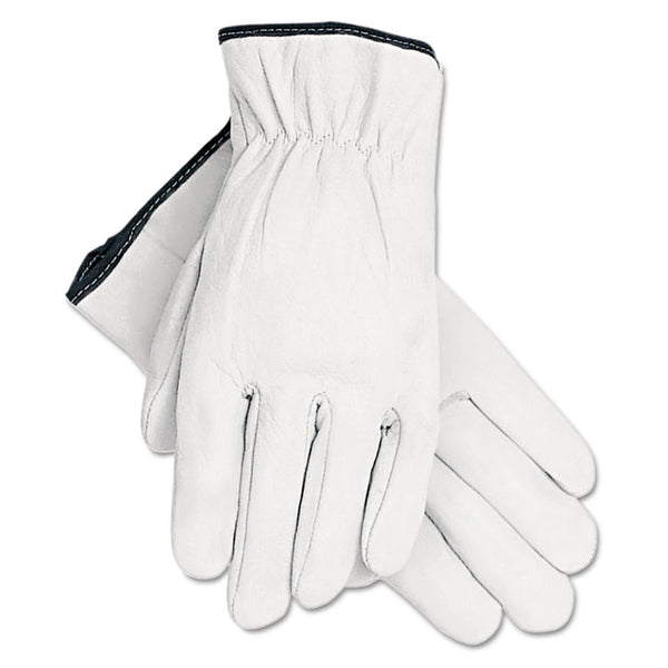 MCR™ Safety Grain Goatskin Driver Gloves, White, Large, 12 Pairs (MPG3601L) Case of 12