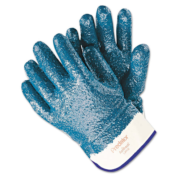 MCR™ Safety Predator Premium Nitrile-Coated Gloves, Blue/White, Large, 12 Pairs (MPG9761R) Case of 12