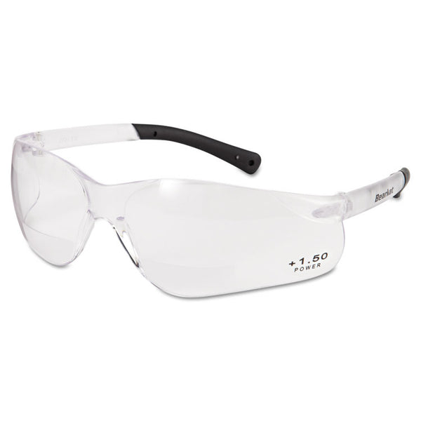 MCR™ Safety BearKat Magnifier Safety Glasses, Clear Frame, Clear Lens (CRWBKH15) Each