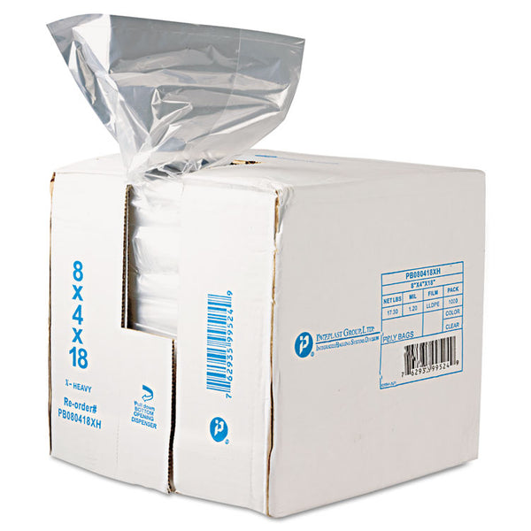 Inteplast Group Food Bags, 8 qt, 0.68 mil, 8" x 18", Clear, 1,000/Carton (IBSPB080418R)