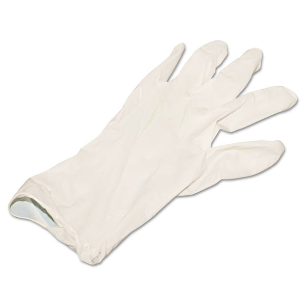 Boardwalk® Powder-Free Synthetic Vinyl Gloves, Large, Beige, 4 mil, 100/Box (BWK315LBX) Box of 100