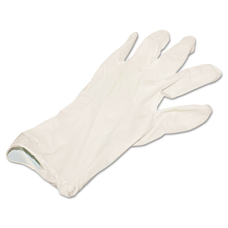 Boardwalk® Powder-Free Synthetic Vinyl Gloves, Large, Beige, 4 mil, 100/Box (BWK315LBX)