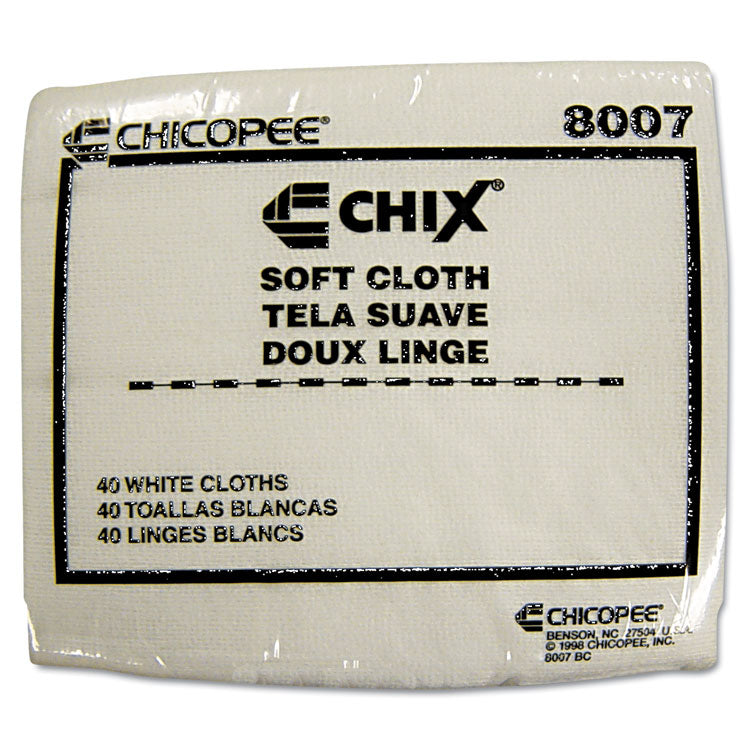 Chix® Soft Cloths, 13 x 15, White, 40/Pack, 30 Packs/Carton (CHI8007) 30 Boxes of 40