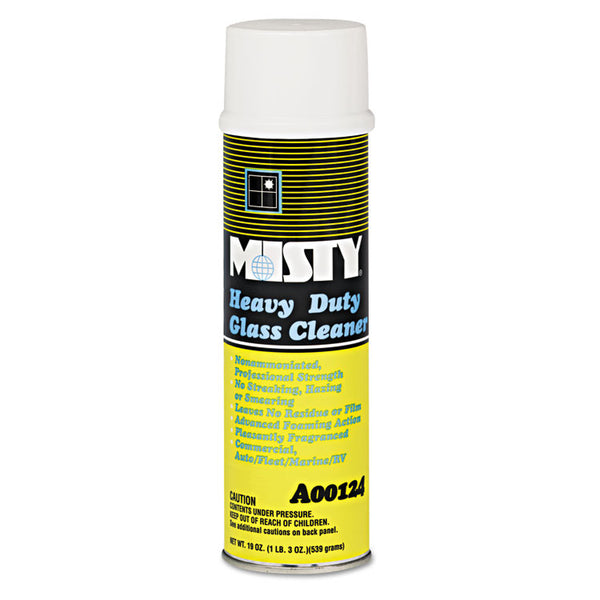 Misty® Heavy-Duty Glass Cleaner, Citrus, 20 oz Aerosol Spray, 12/Carton (AMR1001482)