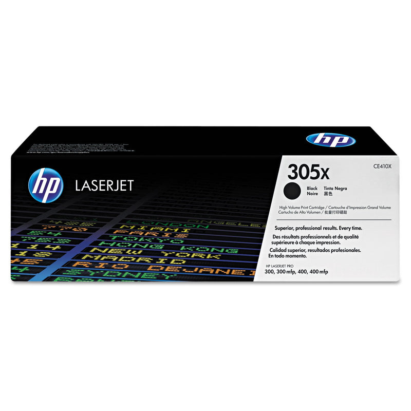 HP HP 305X, (CE410X) High-Yield Black Original LaserJet Toner Cartridge (HEWCE410X)