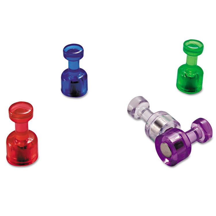 Officemate OIC92515 Push Pin Magnets, Assorted Translucent, 0.75 ...