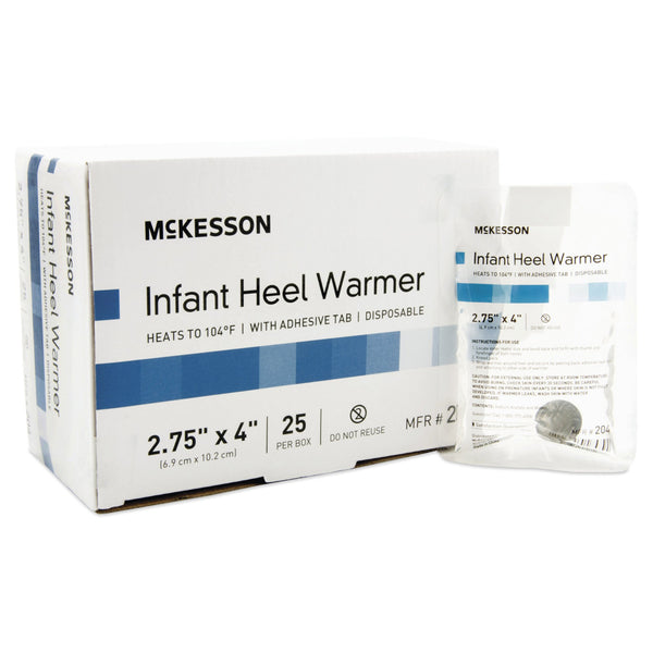 McKesson Instant Infant Heel Warmer Heel One Size Fits Most Sodium Acetate / Water Disposable (911633_CS) 100/CS