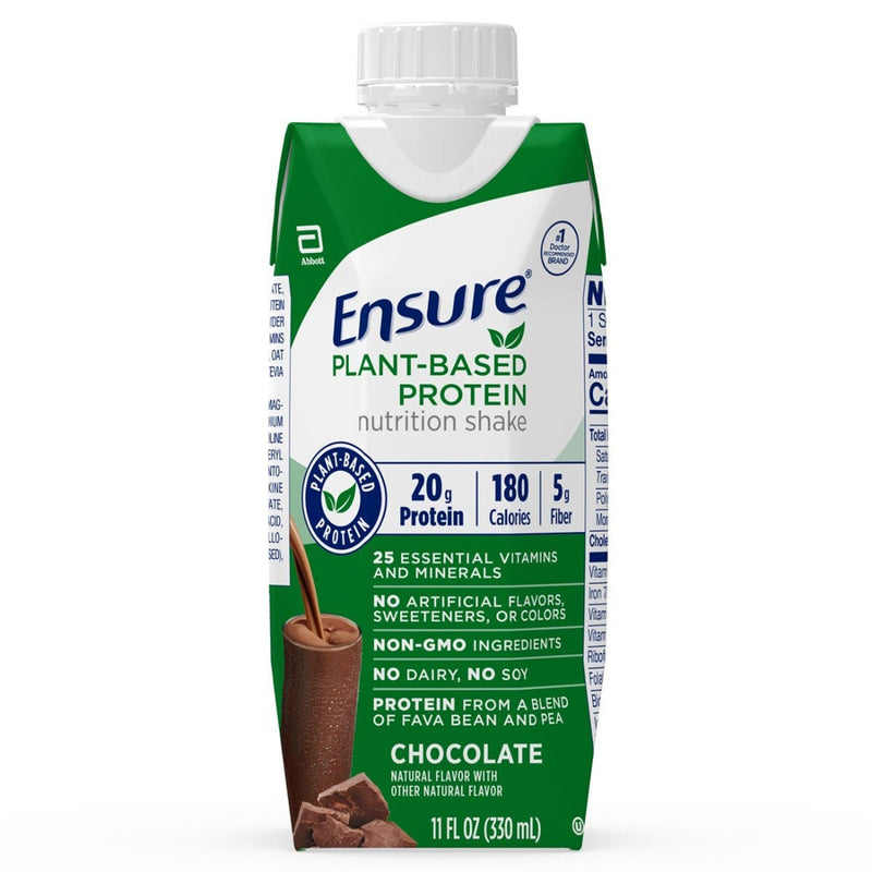 Ensure® Plant Based Protein Nutrition Shake Oral Supplement Chocolate Flavor Liquid 11 oz. Carton (1236785_EA) 1/EA