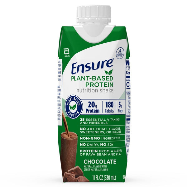 Ensure® Plant Based Protein Nutrition Shake Oral Supplement Chocolate Flavor Liquid 11 oz. Carton (1236785_CS) 12/CS