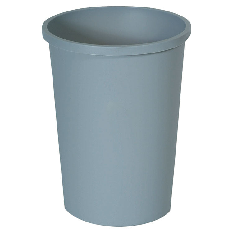 Rubbermaid® Commercial Untouchable Large Plastic Round Waste Receptacle, 11 gal, Plastic, Gray (RCP2947GRA)