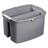 Rubbermaid® Commercial Double Utility Pail, 17 qt, Plastic, Gray (RCP2617GRA) Each