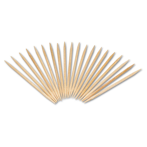 AmerCareRoyal® Round Wood Toothpicks, 2.5", Natural, 800/Box, 24 Boxes/Case, 5 Cases/Carton, 96,000 Toothpicks/Carton (RPPR820)
