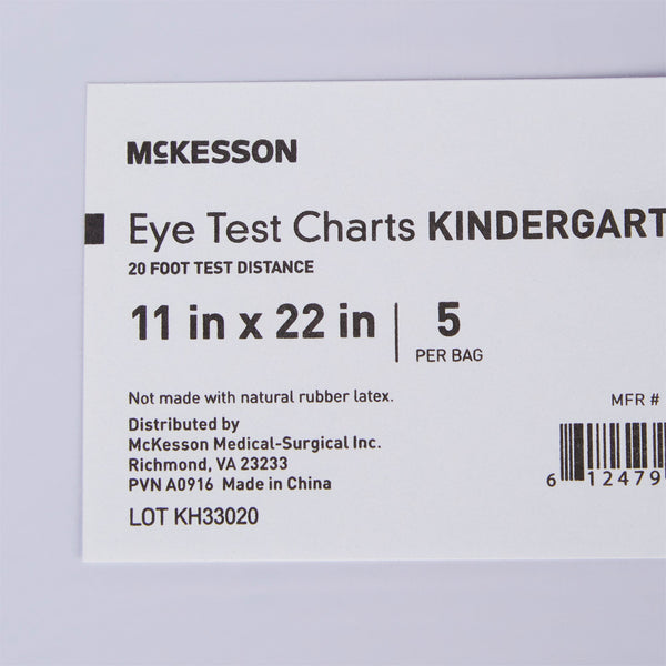 McKesson Preschool Eye Test Chart 20 Foot Distance Acuity Test (1038454_BG) 5/BG