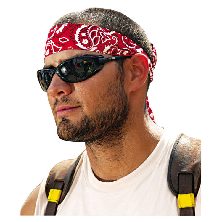 ergodyne® Chill-Its 6700/6705 Bandana/Headband, One Size Fits All, Red Western (EGO12305)