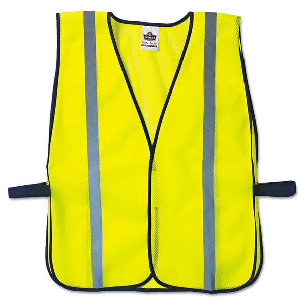 ergodyne® GloWear 8020HL Safety Vest, Polyester Mesh, Hook Closure, One Size Fit All, Lime (EGO20040)