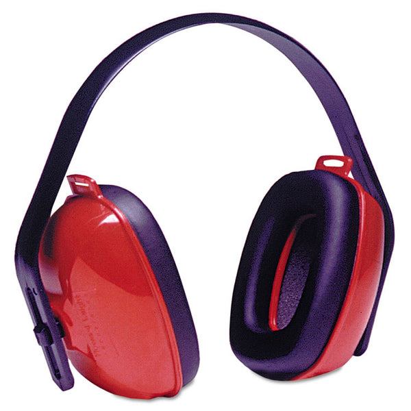 Howard Leight® by Honeywell QM24+ Three-Position Earmuffs, 25 dB NRR, Red/Black (HOWQM24PLUS)