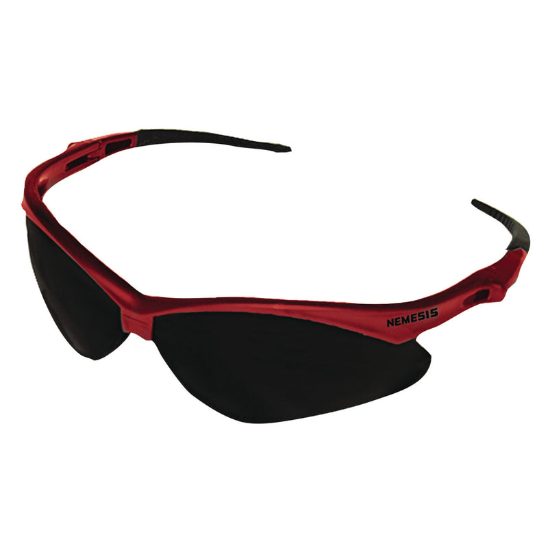 KleenGuard™ Nemesis Safety Glasses, Red Frame, Smoke Lens (ANS22611) Each