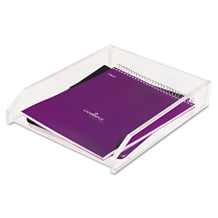 Kantek Clear Acrylic Letter Tray, 1 Section, Letter Size Files, 10.5" x 13.75" x 2.5", Clear (KTKAD10) Each