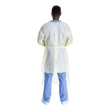 Halyard Basics Protective Procedure Gown Large Yellow NonSterile AAMI Level 2 Disposable (1204460_BG) 10/BG