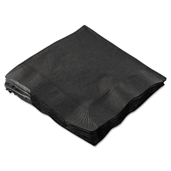 Hoffmaster® Beverage Napkins, 2-Ply, 9 1/2 x 9 1/2, Black, 1000/Carton (HFM180313)