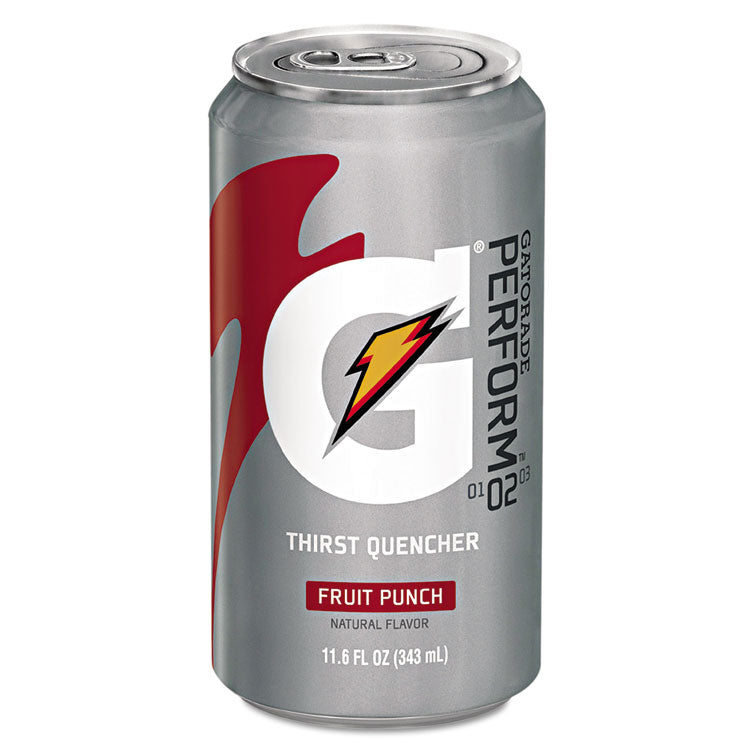 Gatorade® Thirst Quencher Can, Fruit Punch, 11.6oz Can, 24/Carton (GTD30903) Case of 24