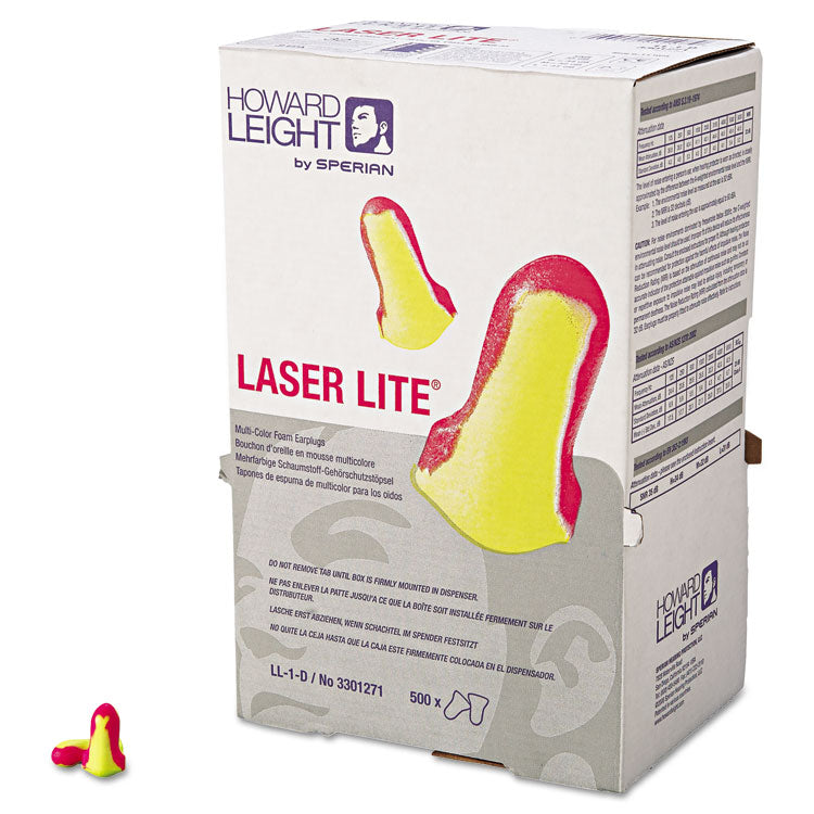 Howard Leight® by Honeywell LL-1 D Laser Lite Single-Use Earplugs, Cordless, 32NRR, MA/YW, LS500, 500 Pairs (HOWLL1D) 500 Pairs