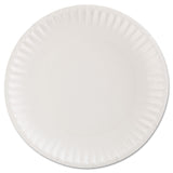 AJM Packaging Corporation Gold Label Coated Paper Plates, 9" dia, White, 100/Pack, 10 Packs/Carton (AJMCP9GOEWH)