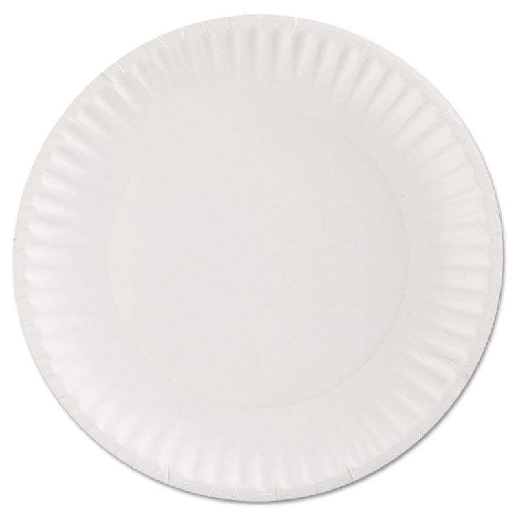 AJM Packaging Corporation Paper Plates, 9" dia, White, 100/Pack (AJMPP9GRAWHPK)