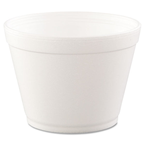 Dart® Foam Containers, Extra Squat, 16 oz, White, 25/Bag, 20 Bags/Carton (DCC16MJ32)