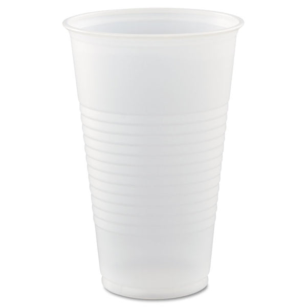 Dart® High-Impact Polystyrene Cold Cups, 16 oz, Translucent, 50 Cups/Sleeve, 20 Sleeves/Carton (DCCY16T)