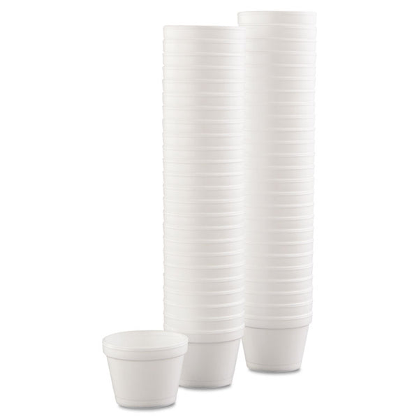 Dart® Bowl Containers, 4 oz, White, Foam, 1,000/Carton (DCC4J6)