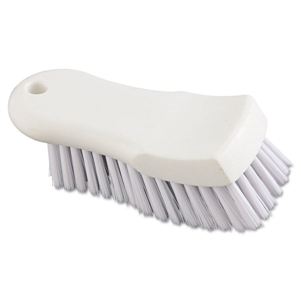 Boardwalk® Scrub Brush, White Polypropylene Bristles, 6" Brush, 6" Handle (BWKFSCBWH)