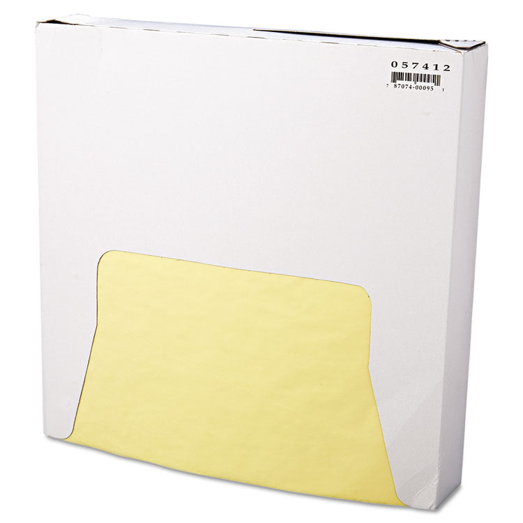 Bagcraft Grease-Resistant Paper Wraps and Liners, 12 x 12, Yellow, 1,000/Box, 5 Boxes/Carton (BGC057412)