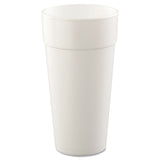 Dart® Foam Drink Cups, Hot/Cold, 24 oz, White, 25/Bag, 20 Bags/Carton (DCC24J16)