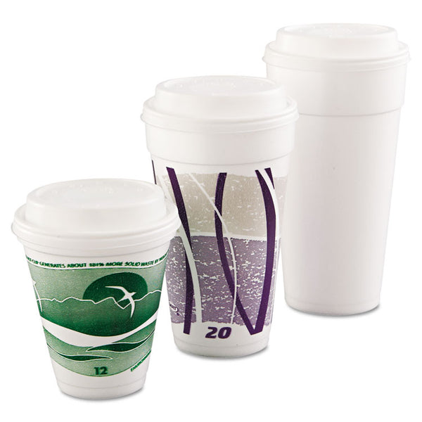 SOLO® Cappuccino Dome Sipper Lids, Fits 12 oz to 24 oz Cups, White, 1,000/Carton (DCC16EL)