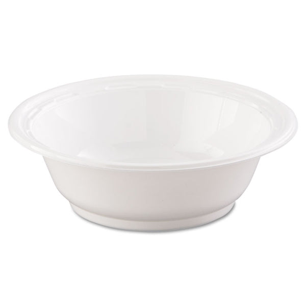 Dart® Famous Service Plastic Dinnerware, Bowl, 12 oz, White, 125/Pack, 8 Packs/Carton (DCC12BWWF)