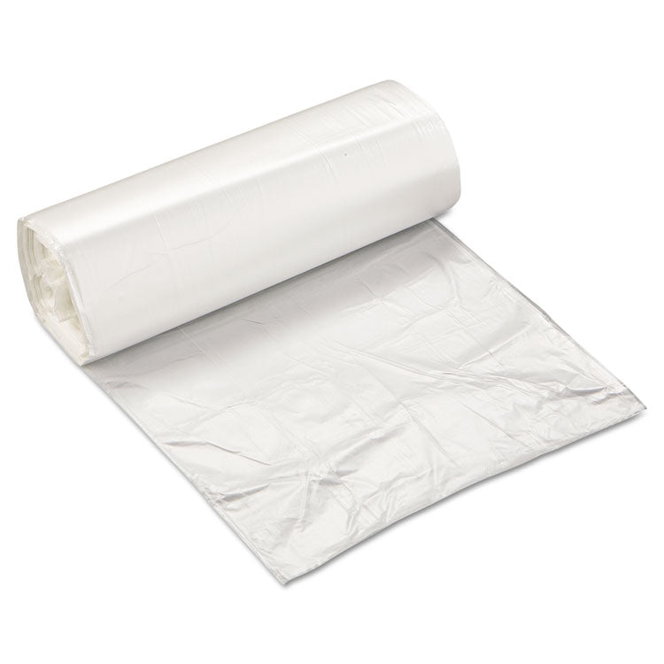 Inteplast Group High-Density Commercial Can Liners, 10 gal, 5 microns, 24" x 24", Natural, 50 Bags/Roll, 20 Rolls/Carton (IBSEC2424N) 20 Rolls