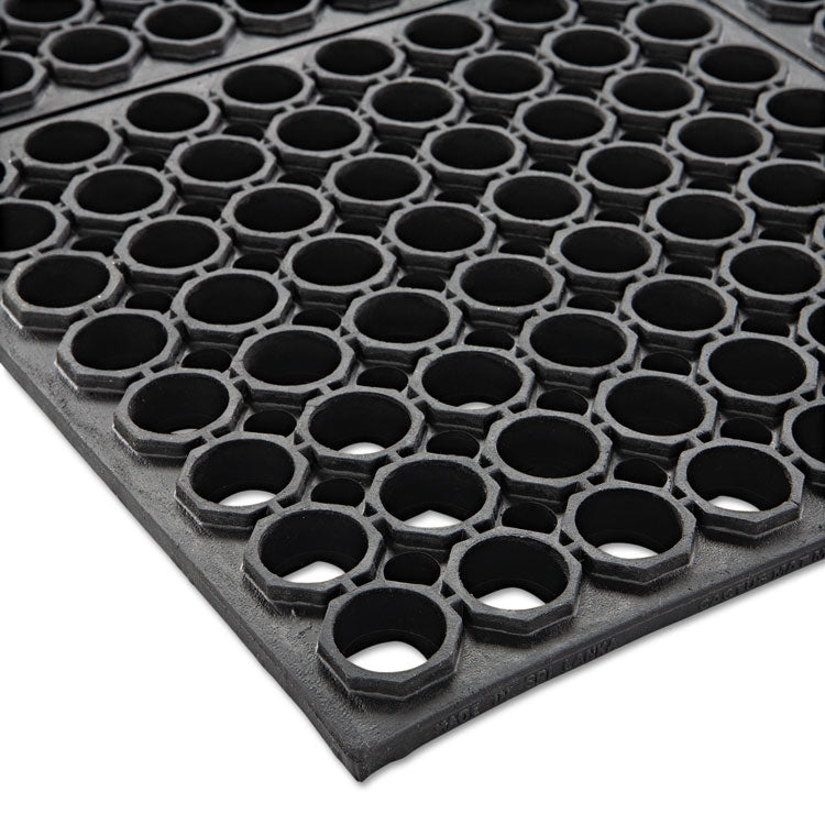 Crown Safewalk Heavy-Duty Anti-Fatigue Drainage Mat, General Purpose, 36 x 60, Black (CWNWSTF35BK)