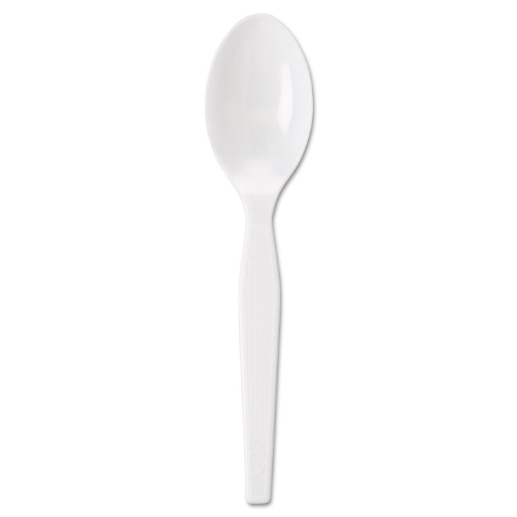 Dixie® Individually Wrapped Mediumweight Polystyrene Cutlery, Teaspoons, White, 1,000/Carton (DXETM23C7) Case of 1000