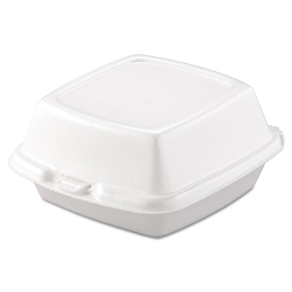 Dart® Foam Hinged Lid Containers, 6 x 5.78 x 3, White, 500/Carton (DCC60HT1) Case of 500