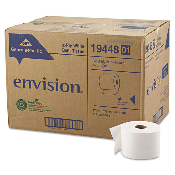 Georgia Pacific® Professional Pacific Blue Basic High-Capacity Bathroom Tissue, Septic Safe, 2-Ply, White, 1,000 Sheets/Roll, 48 Rolls/Carton (GPC1944801) Case of 48