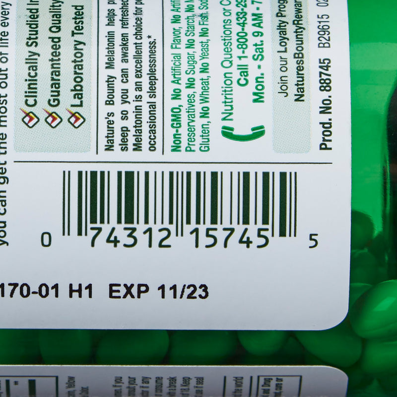 Nature's Bounty® Natural Sleep Aid 90 per Bottle Softgels 5 mg Strength (766613_BT) 1/BT