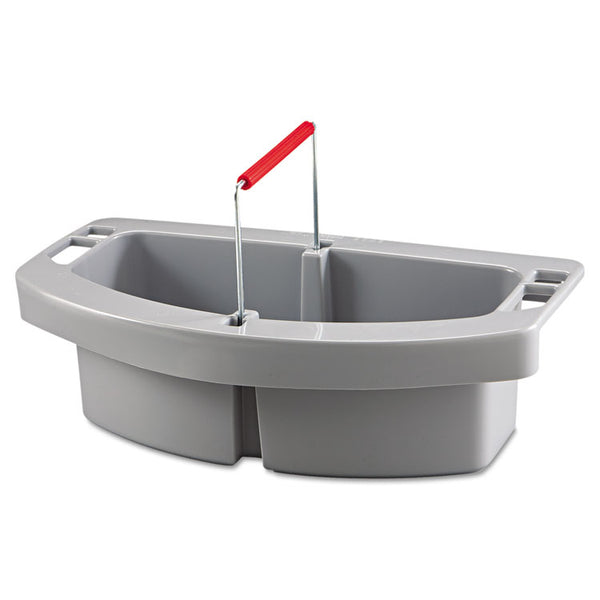 Rubbermaid® Commercial Maid Caddy, Two Compartments, 16 x 9 x 5, Gray (RCP2649GRA) Each