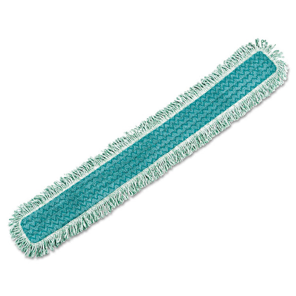 Rubbermaid® Commercial HYGEN™ HYGEN Dust Mop Heads With Fringe, Green, 48", Microfiber (RCPQ449)