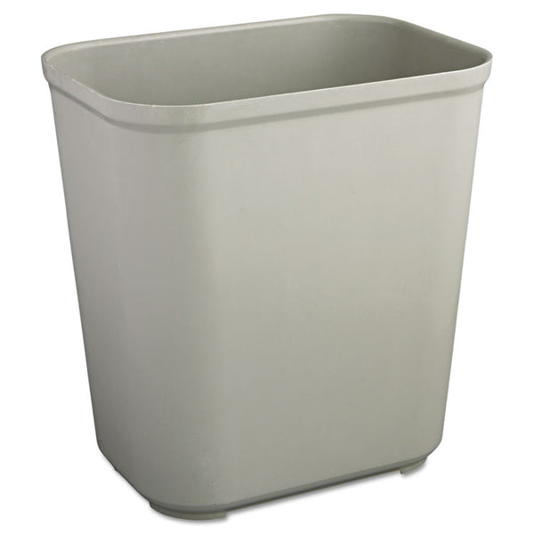 Rubbermaid® Commercial Fire Resistant Wastebasket, 7 gal, Fiberglass, Gray (RCP2543GRA) Each