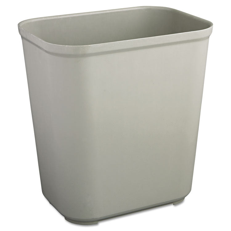Rubbermaid® Commercial Fire Resistant Wastebasket, 7 gal, Fiberglass, Gray (RCP2543GRA)