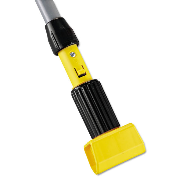 Rubbermaid® Commercial Gripper Vinyl-Covered Aluminum Mop Handle, 1.13" dia x 60", Gray/Yellow (RCPH236)