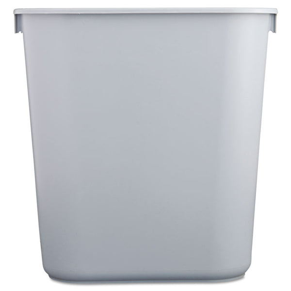 Rubbermaid® Commercial Deskside Plastic Wastebasket, 3.5 gal, Plastic, Gray (RCP2955GRA) Each