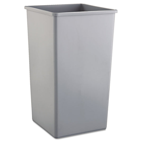 Rubbermaid® Commercial Untouchable Square Waste Receptacle, 50 gal, Plastic, Gray (RCP3959GRA)